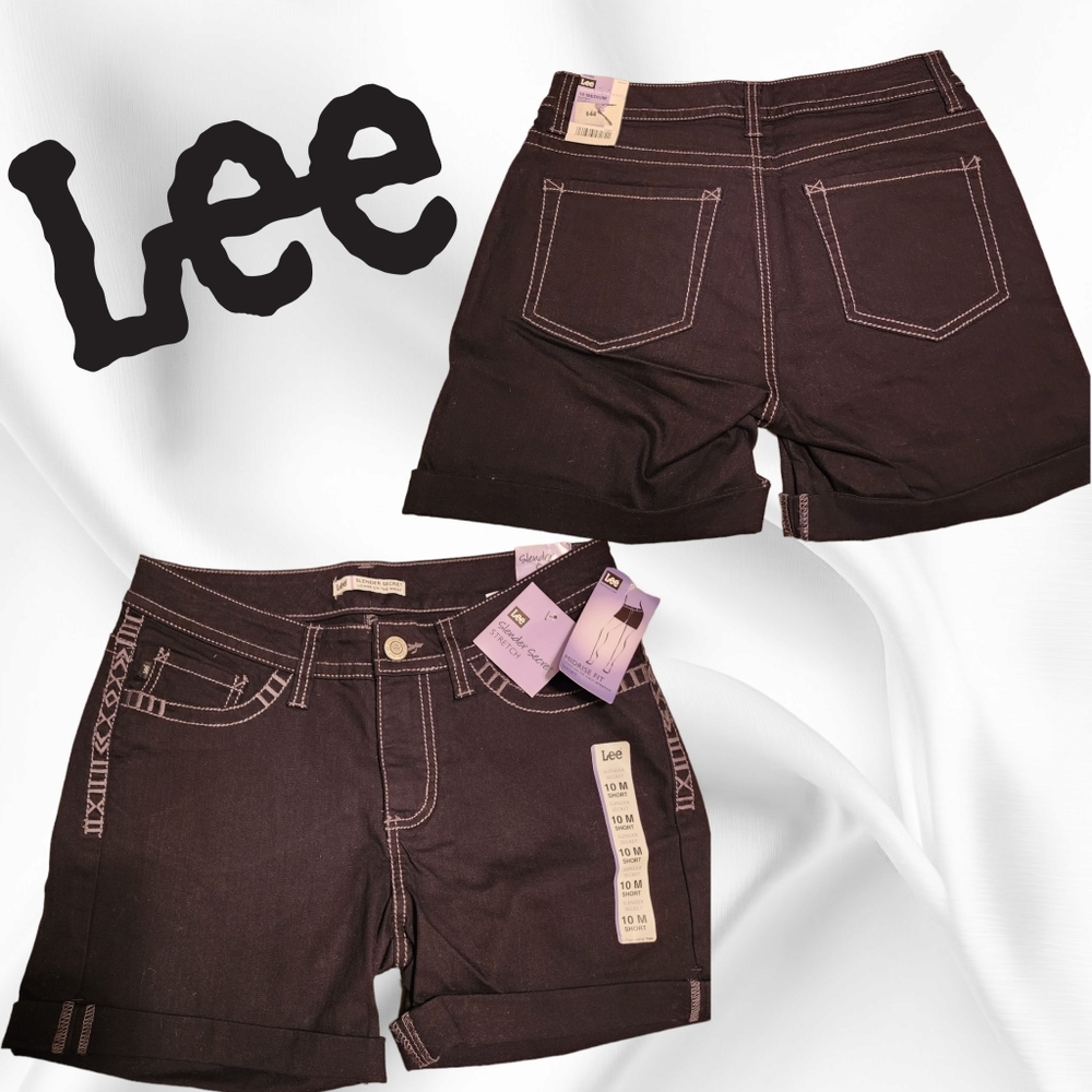 NWT Lee Slender Secret Stretch Jean Shorts. SZ 10
